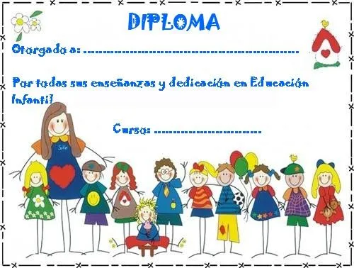 Diplomas para maestras de preescolar - Imagui