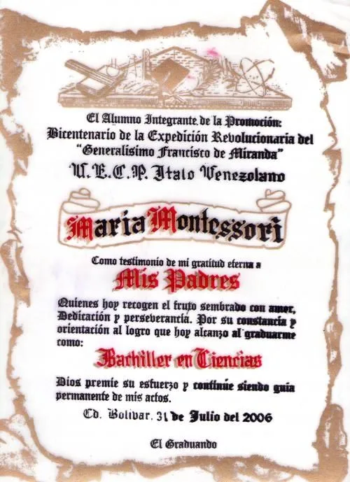 Diplomas en pergamino y cartulina - Caracas, Venezuela - Otros ...