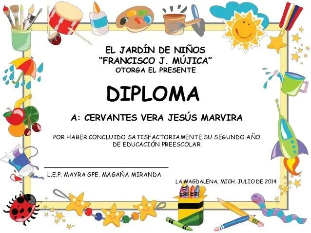 Diplomas preescolar