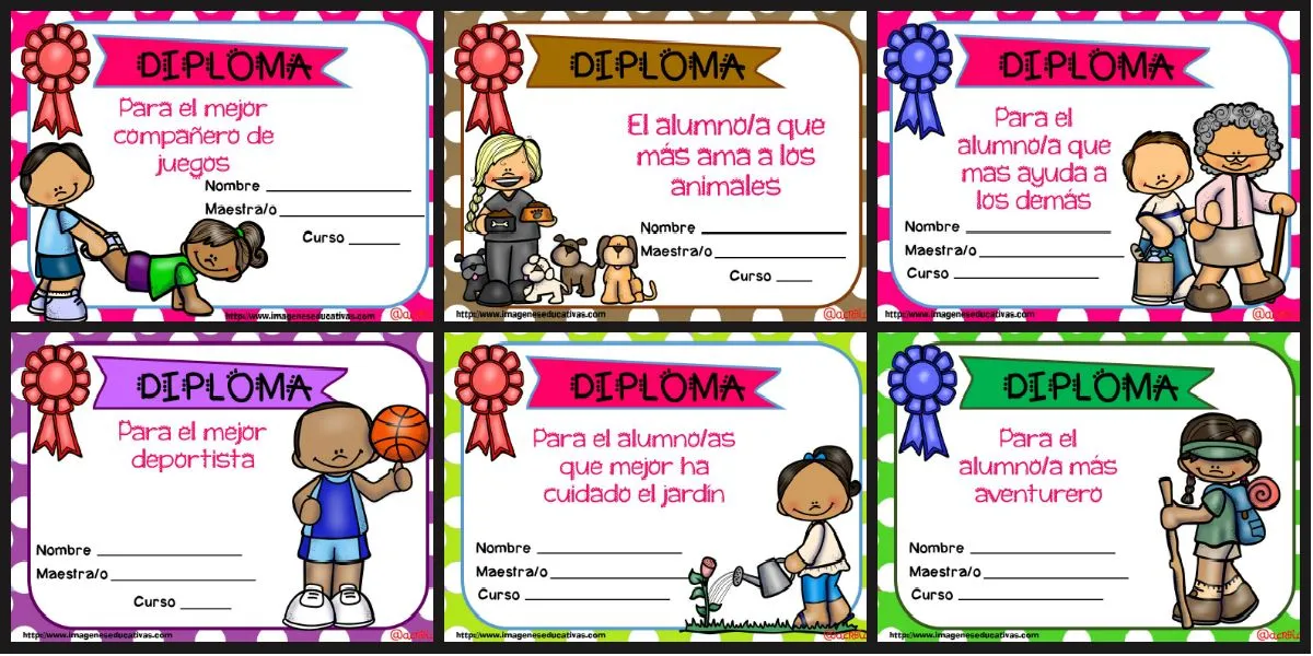 Diplomas para premiar actitud y las capacidades – Imagenes Educativas