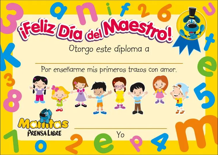 Mi Escuela Divertida: Diplomas para el Día del maestro Mi Escuela Divertida: Diplomas para el Día del maestro