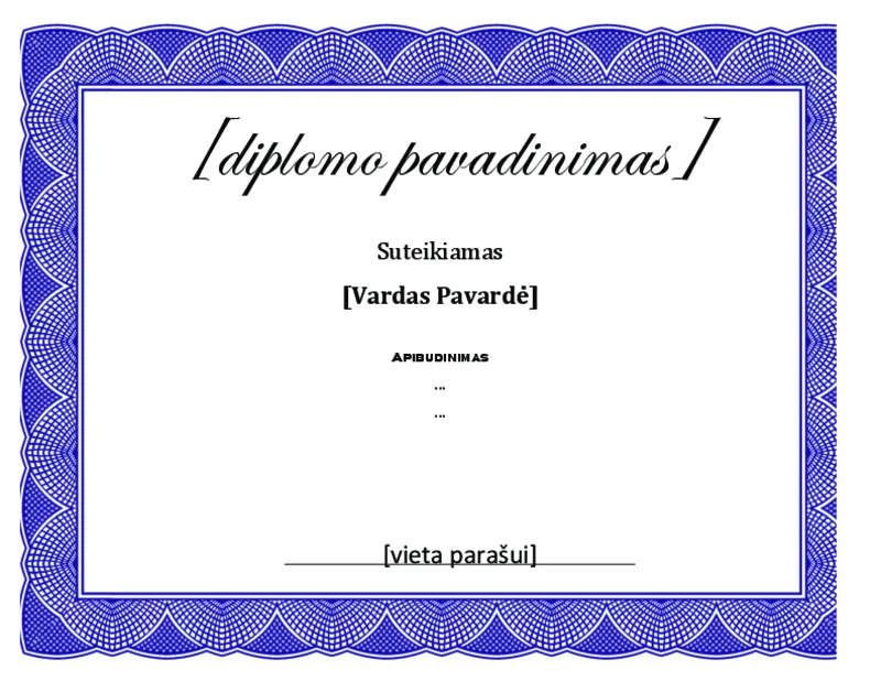 Diplomas - violetinis - šablonas, forma, pavyzdys, dokumentas ... Diplomas - violetinis - šablonas, forma, pavyzdys, dokumentas ...