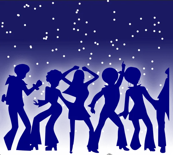 Disco Dancers clip art - vector clip art online, royalty free ...