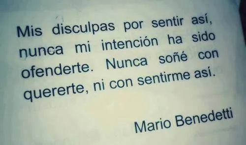 Mis disculpas por sentir así, nunca mi intención ha sido ofenderte ...