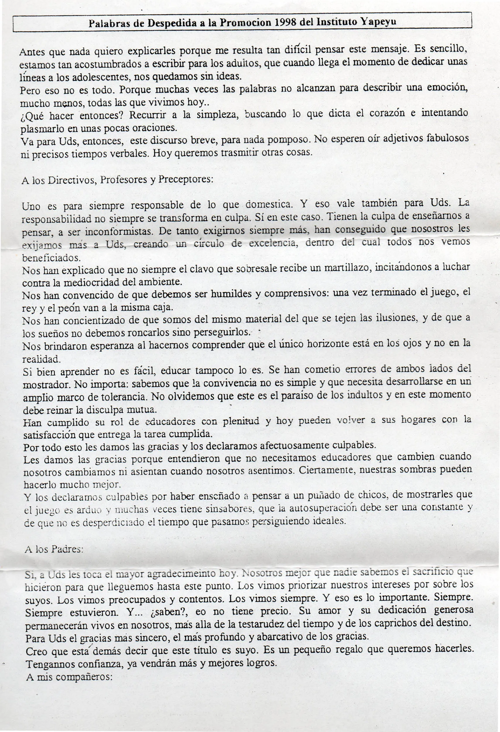 Discurso De Despedida Promocion Hoja 1 Pictures Discurso De Despedida Promocion Hoja 1 Pictures