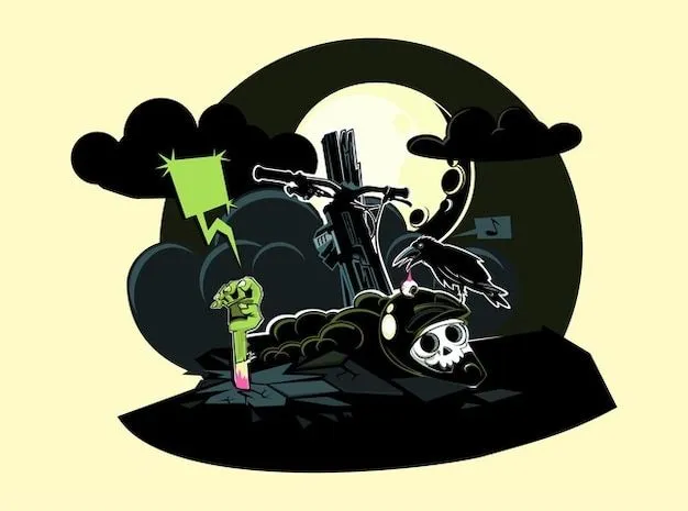 discurso Zombie de dibujos animados burbujas tumba vector ...