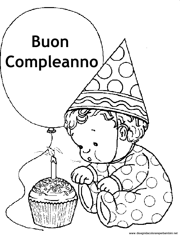 Disegni compleanno - Disegni compleanno da colorare