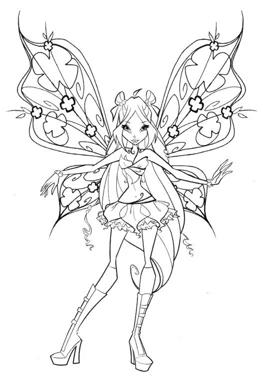 Disegni delle winx da colorare: Flora believix - Disegni da colorare Disegni delle winx da colorare: Flora believix - Disegni da colorare