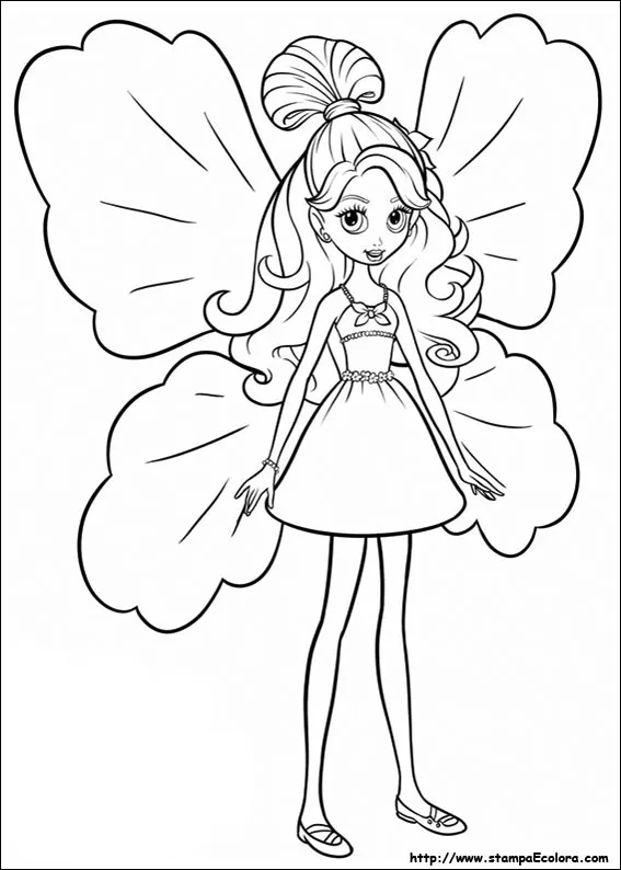 Disegni di Barbie Pollicina da colorare