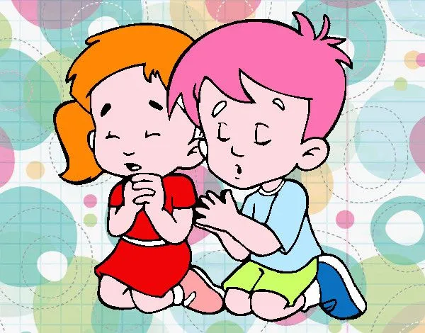 Disegno Bambini pregando colorato da Chimera il 23 di Agosto del 2012 Disegno Bambini pregando colorato da Chimera il 23 di Agosto del 2012