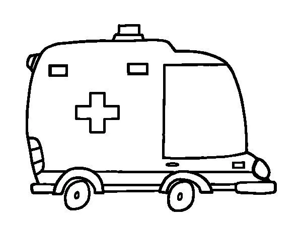 Disegno di Ambulanza di profilo da Colorare - Acolore.com Disegno di Ambulanza di profilo da Colorare - Acolore.com