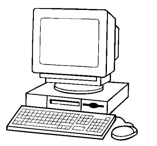Disegno di Computer 2 da Colorare - Acolore.com Disegno di Computer 2 da Colorare - Acolore.com