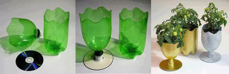 Diseña tu propia copa con un CD y una botella de plástico ...