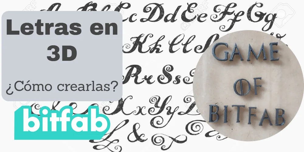 Como diseñar e imprimir letras en 3D - Bitfab Como diseñar e imprimir letras en 3D - Bitfab