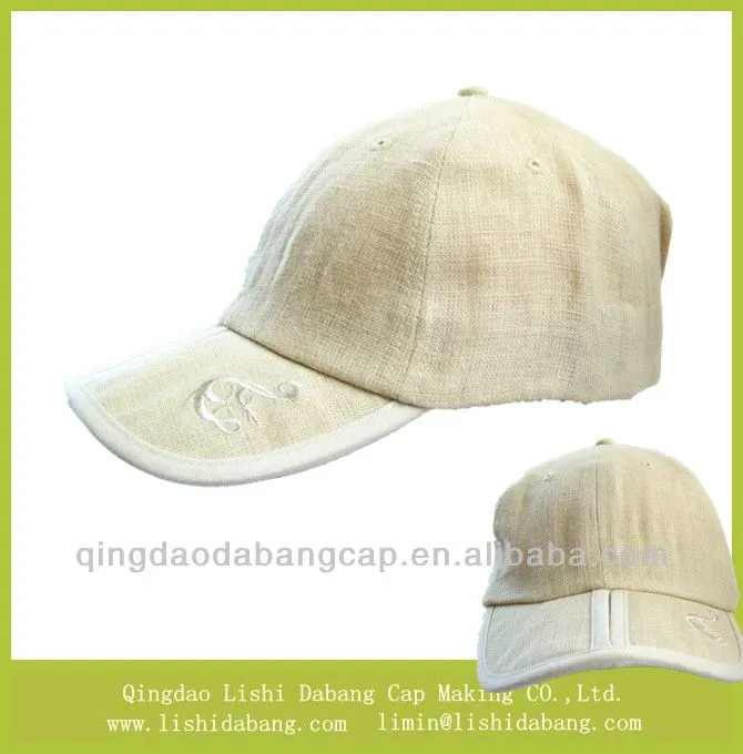 Diseñe su propio 100% tela de cáñamo fold visera gorra de béisbol ...