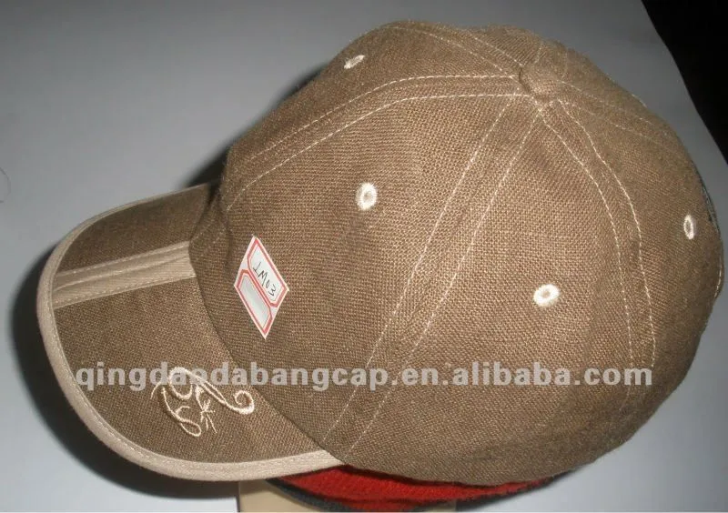 Diseñe su propio 100% tela de cáñamo fold visera gorra de béisbol ...