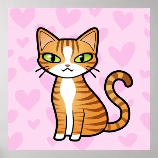 Diseñe su propio gato del dibujo animado (los cora posters de Zazzle. Diseñe su propio gato del dibujo animado (los cora posters de Zazzle.