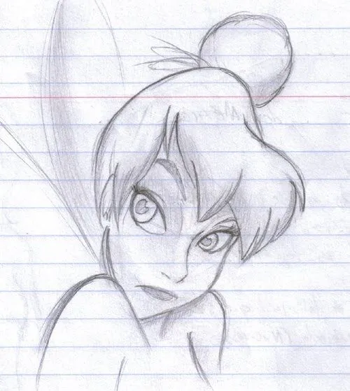 Tinkerbell dibujo a lapiz - Imagui