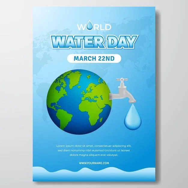 Diseño de carteles del 22 de marzo del día mundial del agua con ilustración de globo y grifo de agua | Vector Premium Diseño de carteles del 22 de marzo del día mundial del agua con ilustración de globo y grifo de agua | Vector Premium