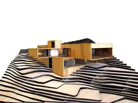 Diseño de casa moderna en la montaña, planos y maqueta - YouTube Diseño de casa moderna en la montaña, planos y maqueta - YouTube