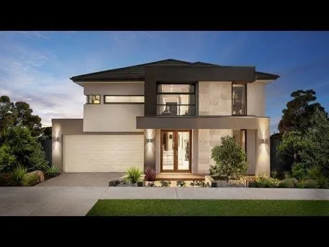 Diseño de casa moderna de dos pisos, fachada e interiores - YouTube Diseño de casa moderna de dos pisos, fachada e interiores - YouTube