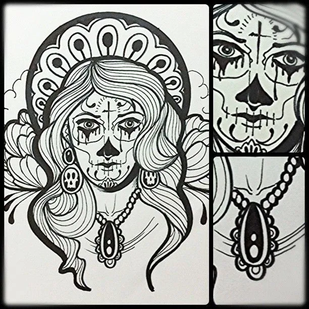 Catrina diseño tattoo - Imagui