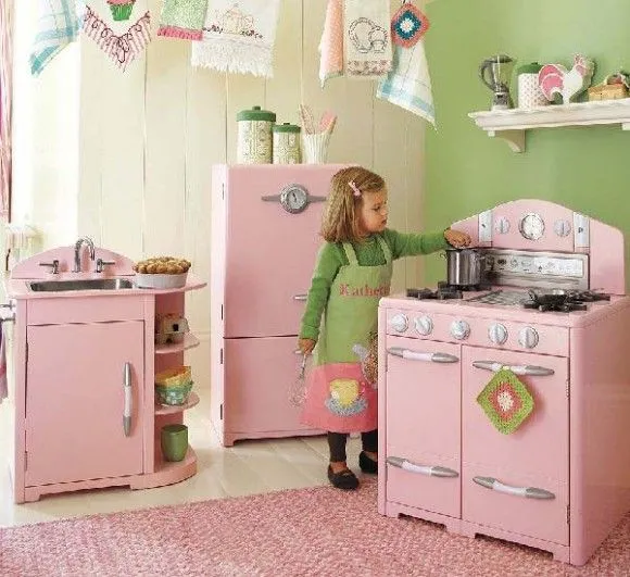 Diseño de Cocina de color Rosa para Niñas | Decoraciones de Cocinas