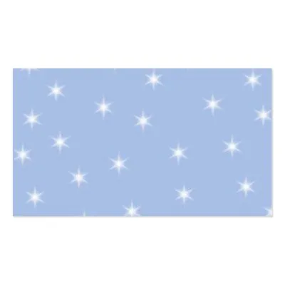 Diseño de las estrellas blancas y azules tarjeta de visita de Zazzle.