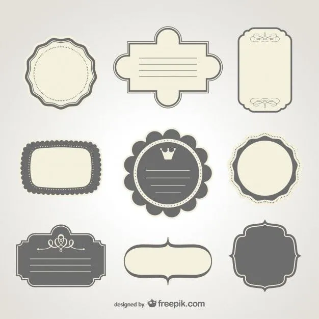 Diseño de etiquetas en formato vectorial | Descargar Vectores gratis Diseño de etiquetas en formato vectorial | Descargar Vectores gratis