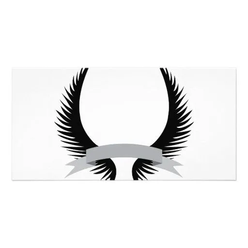 Diseño gótico del escudo de las alas tarjeta fotografica ... Diseño gótico del escudo de las alas tarjeta fotografica ...