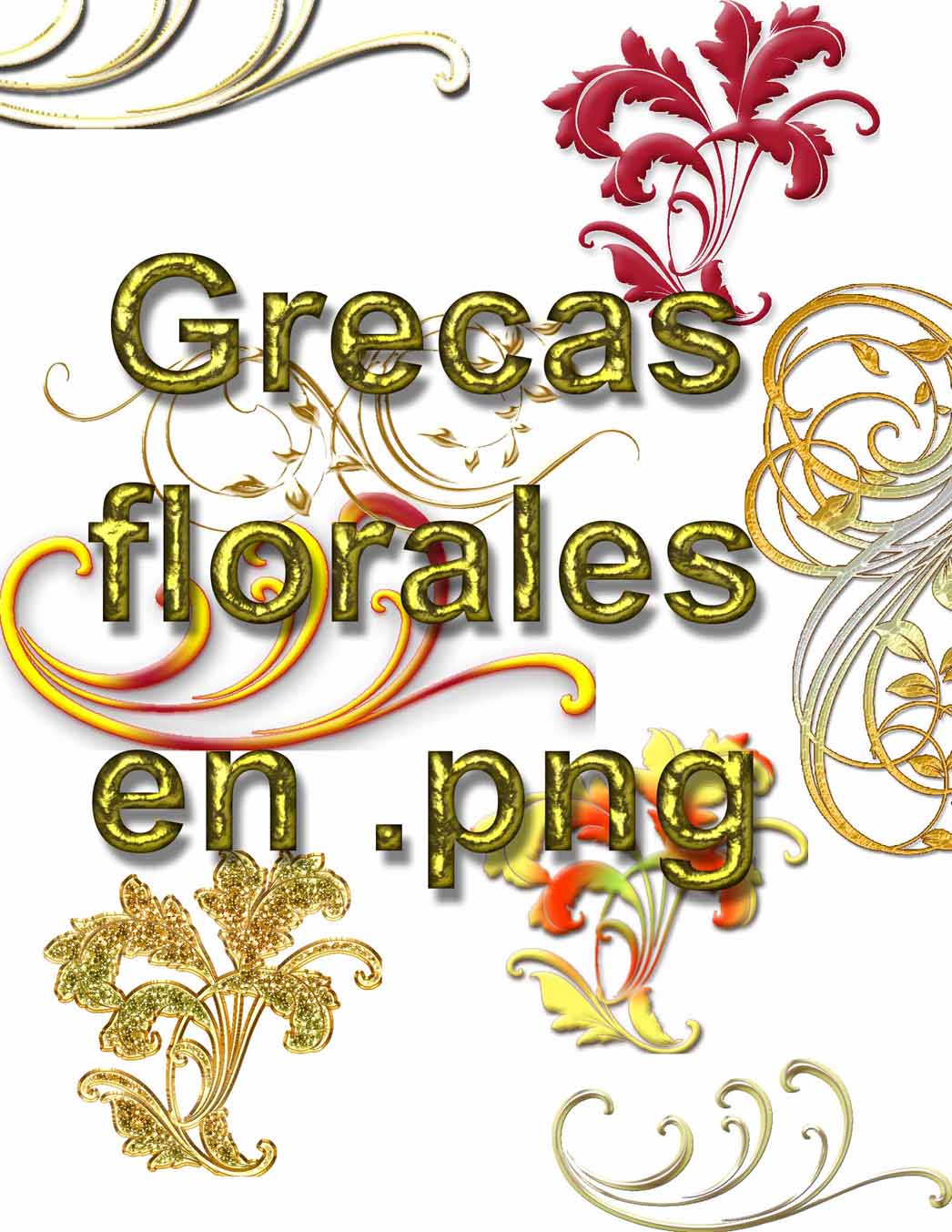 Grecas florales vector - Imagui