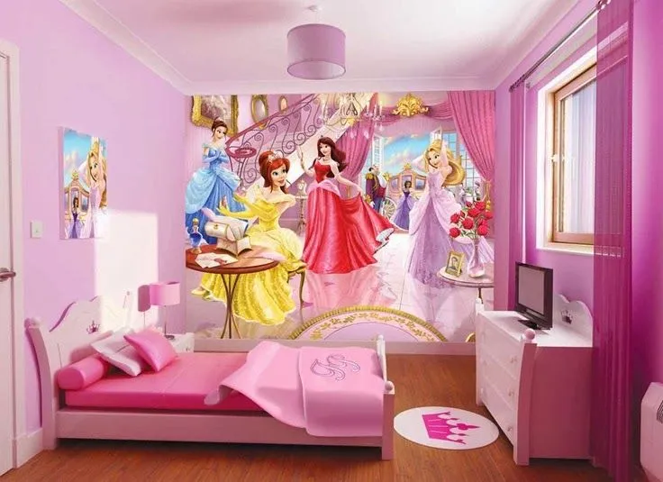 Diseño de Habitaciones de Princesa para Niñas : Decorar Decoración