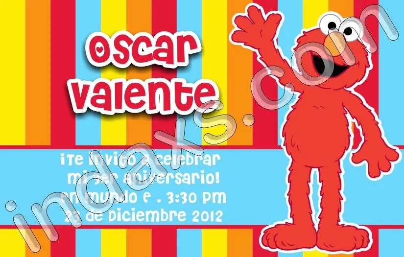 ELMO INVITACIONES INFANTILES