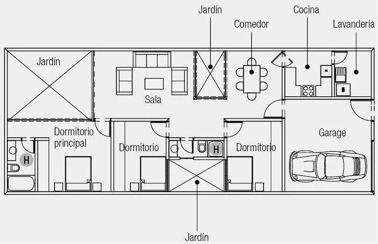 Planos De Terreno 10 Por 20 Jardin | Planos de Casas