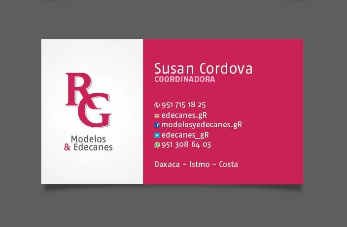 Diseño de Logotipo y tarjetas de presentación RG Modelos ... Diseño de Logotipo y tarjetas de presentación RG Modelos ...