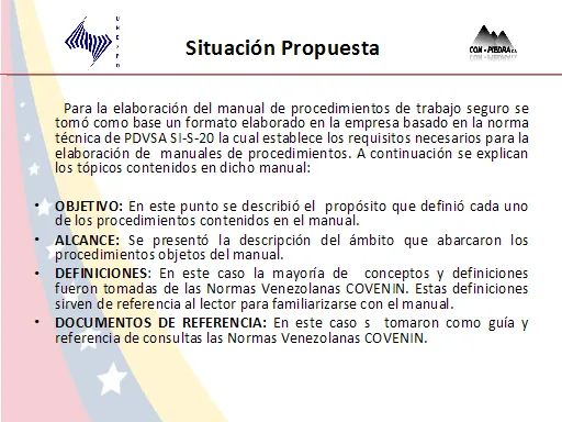 Diseño de un manual de procedimiento de trabajo seguro en la ... Diseño de un manual de procedimiento de trabajo seguro en la ...
