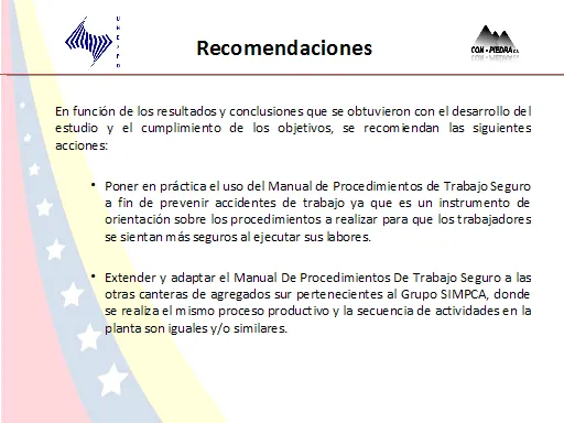 Diseño de un manual de procedimiento de trabajo seguro en la ... Diseño de un manual de procedimiento de trabajo seguro en la ...