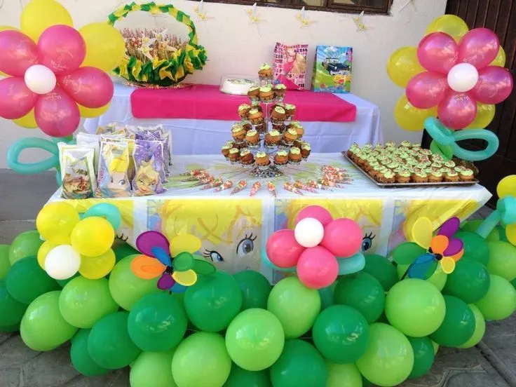 Diseño de mesa para fiesta de tema Campanita / Tinkerbell Team ... Diseño de mesa para fiesta de tema Campanita / Tinkerbell Team ...