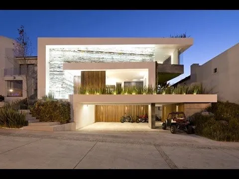 Diseño de moderna casa de dos plantas con sótano - YouTube Diseño de moderna casa de dos plantas con sótano - YouTube