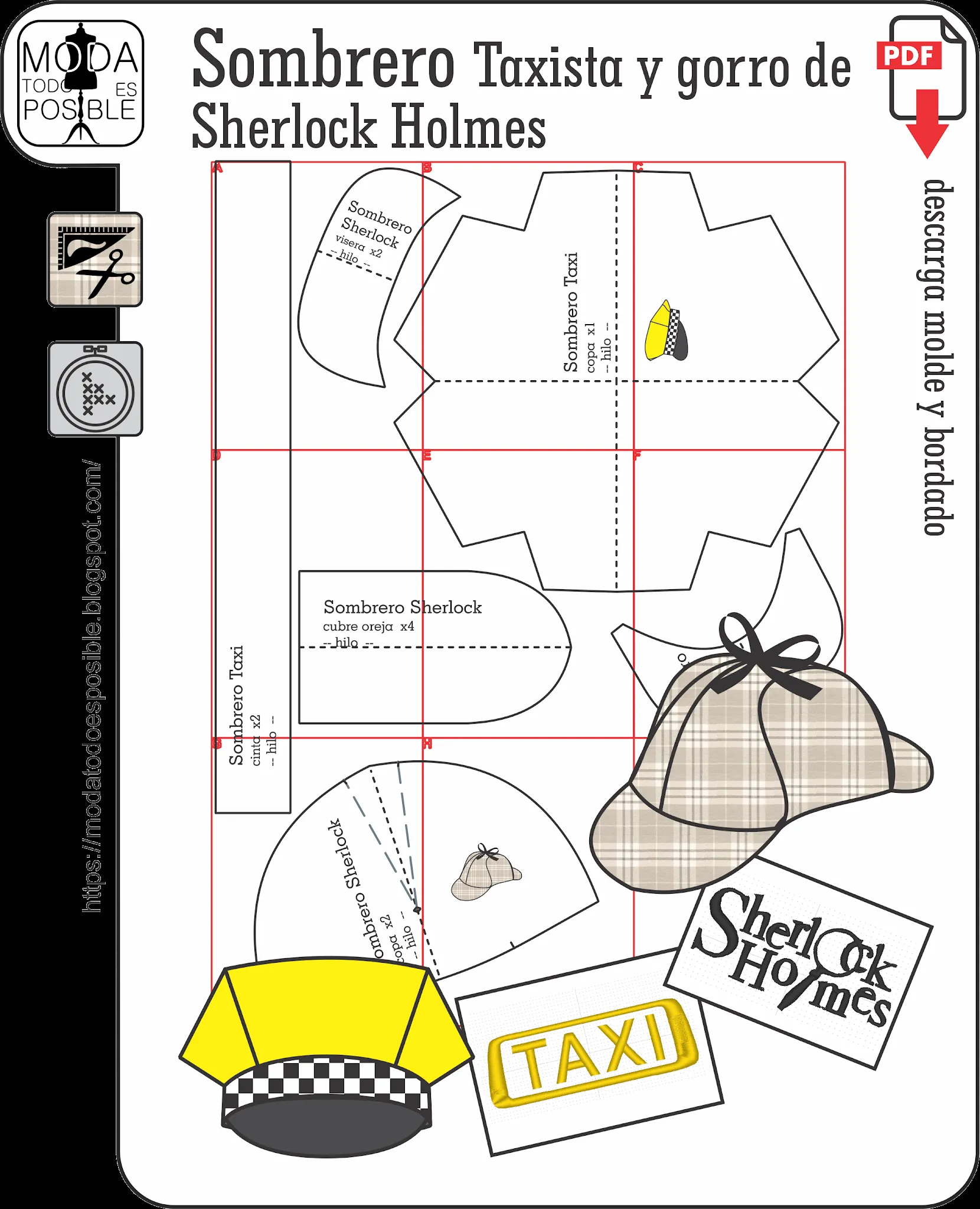 DISEÑO, MOLDES Y COSTURA: Sombreros y Disfraces 2 DISEÑO, MOLDES Y COSTURA: Sombreros y Disfraces 2