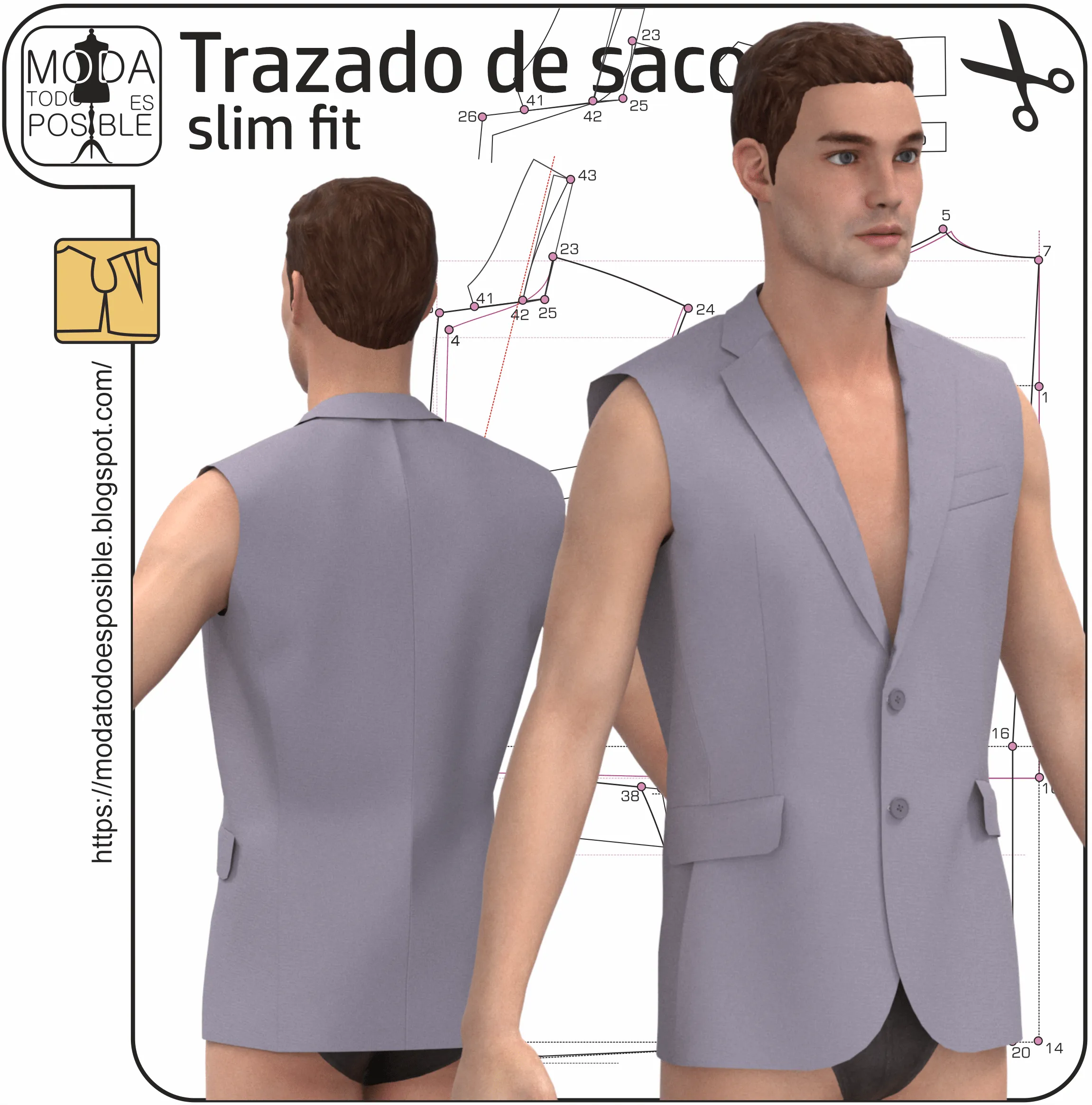 DISEÑO, MOLDES Y COSTURA: Transformacion para saco slim DISEÑO, MOLDES Y COSTURA: Transformacion para saco slim