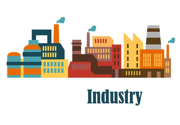 Diseño planos de edificios industriales — Vector stock ...