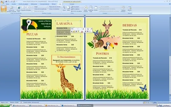 Diseño de Plantilla para Menú infantil | Menus de Restaurantes ... Diseño de Plantilla para Menú infantil | Menus de Restaurantes ...