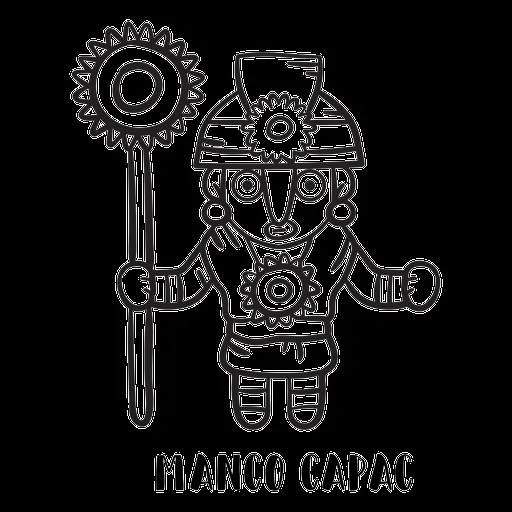 Diseño PNG Y SVG De Esquema De Mitología Inca Manco Capac Para Camisetas Diseño PNG Y SVG De Esquema De Mitología Inca Manco Capac Para Camisetas