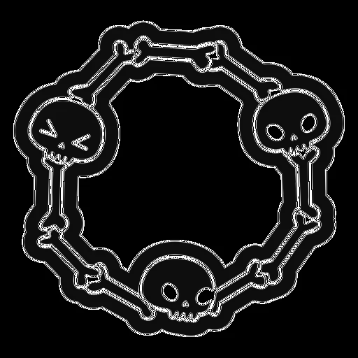 Diseño PNG Y SVG De Huesos Y Calaveras Recortables Kawaii Para Camisetas