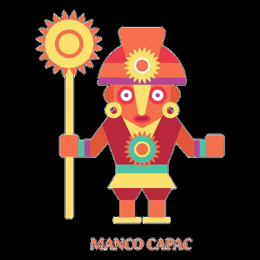 Diseño PNG Y SVG De Manco Capac Inca Divinity Flat Para Camisetas Diseño PNG Y SVG De Manco Capac Inca Divinity Flat Para Camisetas