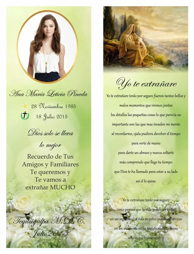 Diseño de Recuerdos Para Novenarios o Difuntos Colección 1 Diseño de Recuerdos Para Novenarios o Difuntos Colección 1