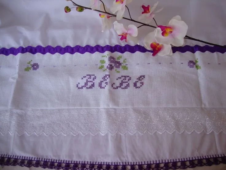 Sabanilla hecha en punto de cruz... | Mi negocio... Arte-bebe123 ... Sabanilla hecha en punto de cruz... | Mi negocio... Arte-bebe123 ...