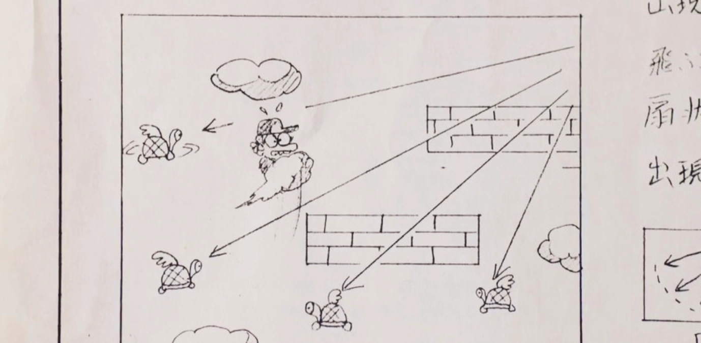 Así era el primer diseño de Super Mario Bros hecho a lápiz Así era el primer diseño de Super Mario Bros hecho a lápiz