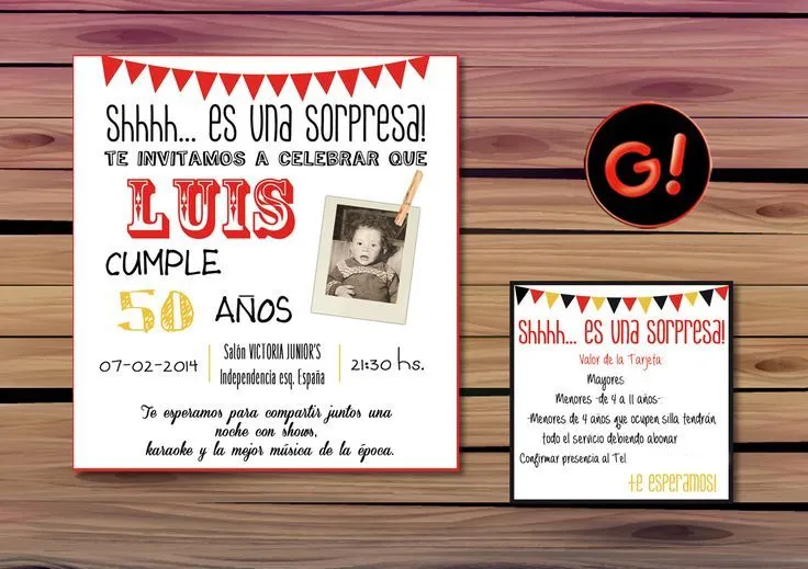Invitación para la fiesta sorpresa de Almudena | Diseño Gráfico ... Invitación para la fiesta sorpresa de Almudena | Diseño Gráfico ...